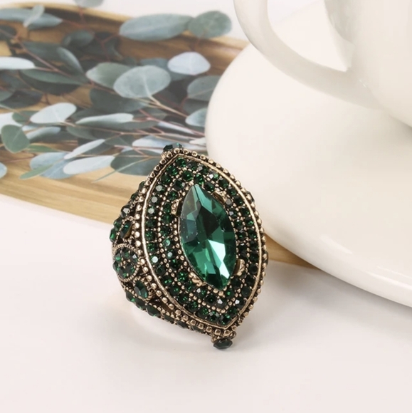 Turkish Vintage Looking Exaggerated Ring forWomen,Ottoman,Byzantian,Traditional - Picture 3 of 7